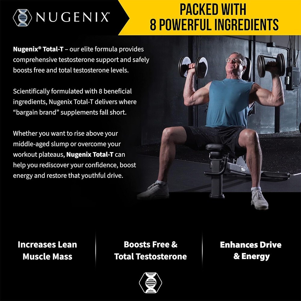 NUGENIX TOTAL-T Capsules -Testosteron Booster for Men, Energy & Stamina 90pcs