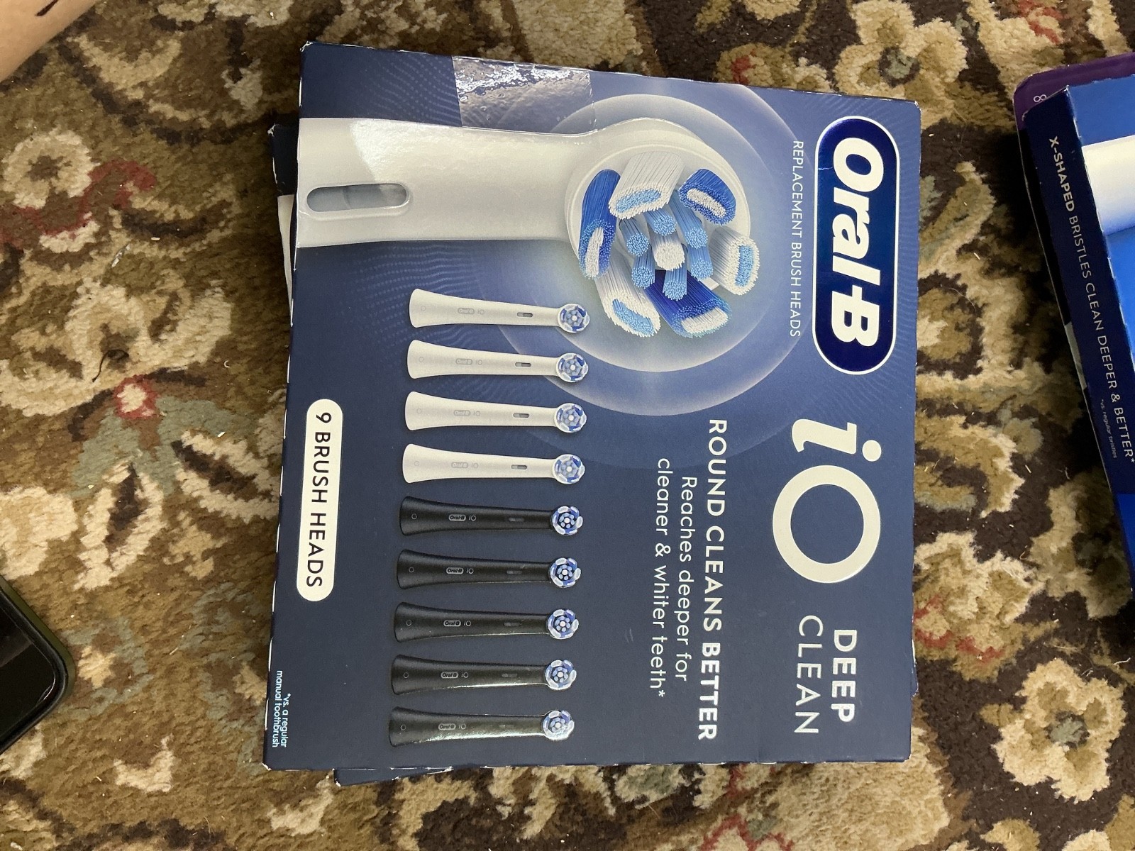 Oral-B iO Deep Clean Replacement Toothbrush Head, 9-count