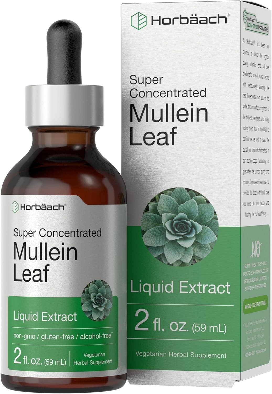 Mullein Leaf Extract Drops Alcohol Free 2 fl oz