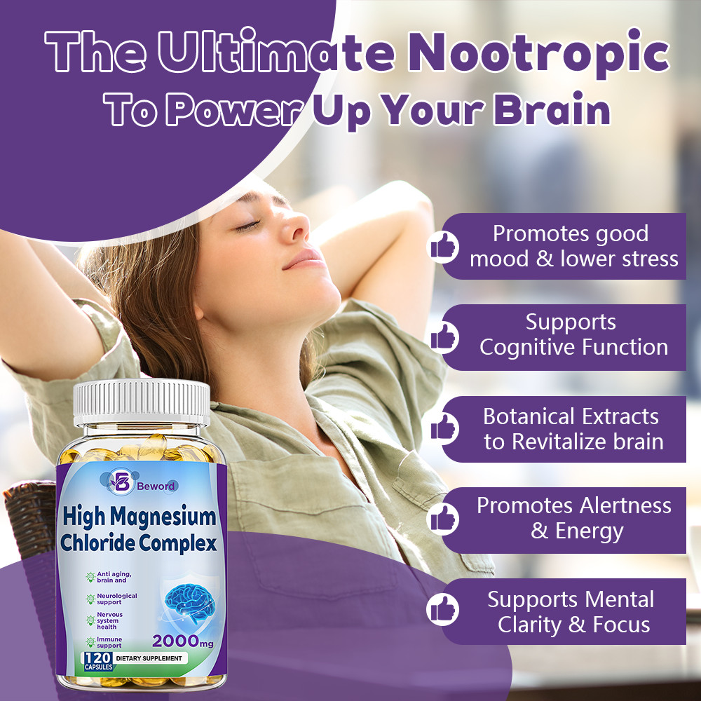 Magnesium Citrate 2000mg Capsules Super Strong Effective Vegan Capsule