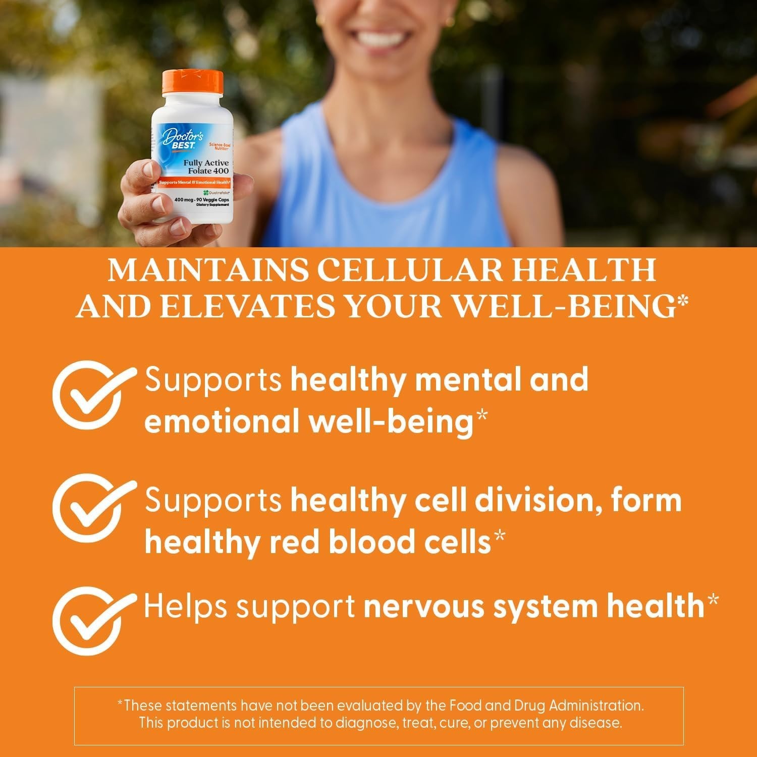 Fully Active Folate with Quatrefolic – 90 Capsules for Optimal Mental Well-Being