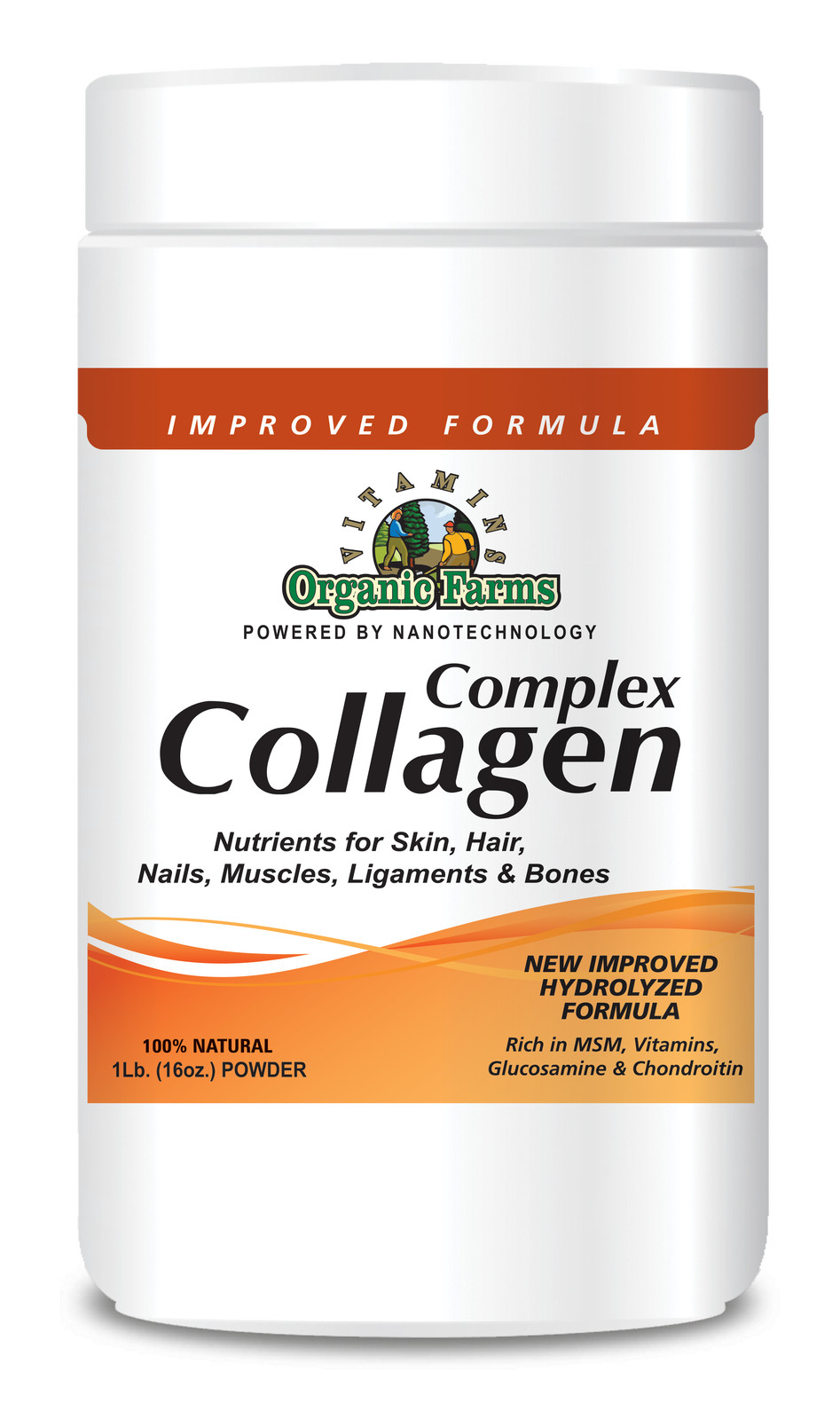Collagen Complex Hydrolyzed – 1Lb. (16oz.) Powder – Nourishes