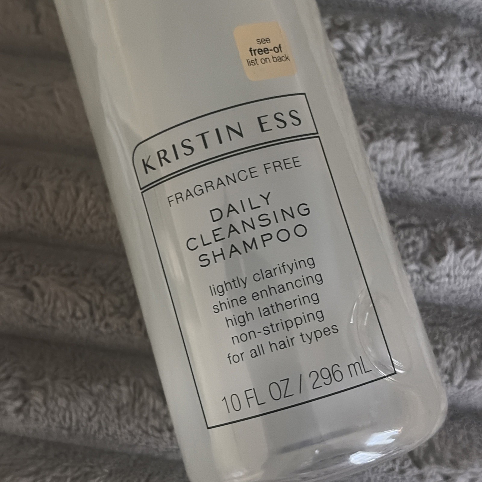 Kristin Ess Fragrance-Free Daily Cleansing Shampoo 10fl.oz./296ml New