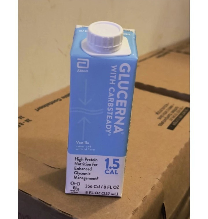 Glucerna CarbSteady Shake Glycemic Mgmt. Vanilla 8 fl oz…2 Full 24 Pack Cases