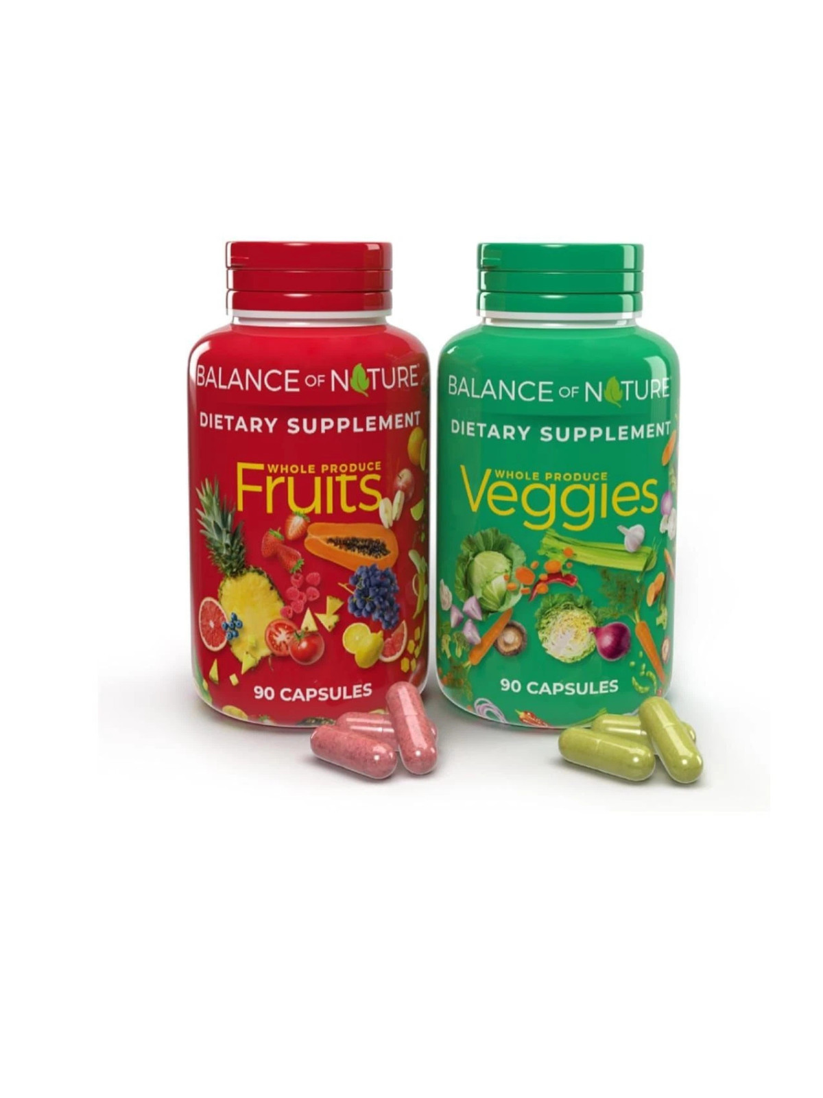 Natures Fruits & Veggies Balance NA Dietary Supplement (2 Pack 90 Capsules each)