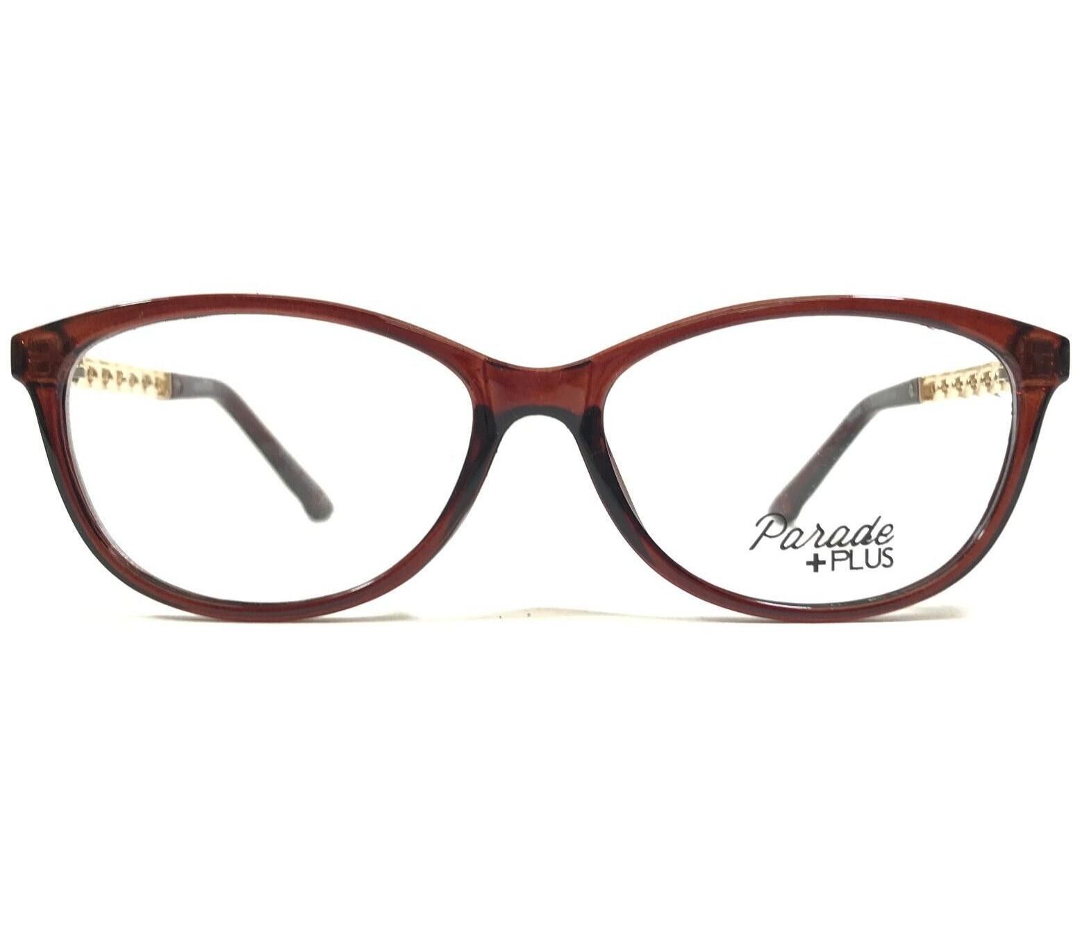 Parade Eyeglasses Frames 2120 BROWN Clear Gold Chains Full Rim 53-15-142