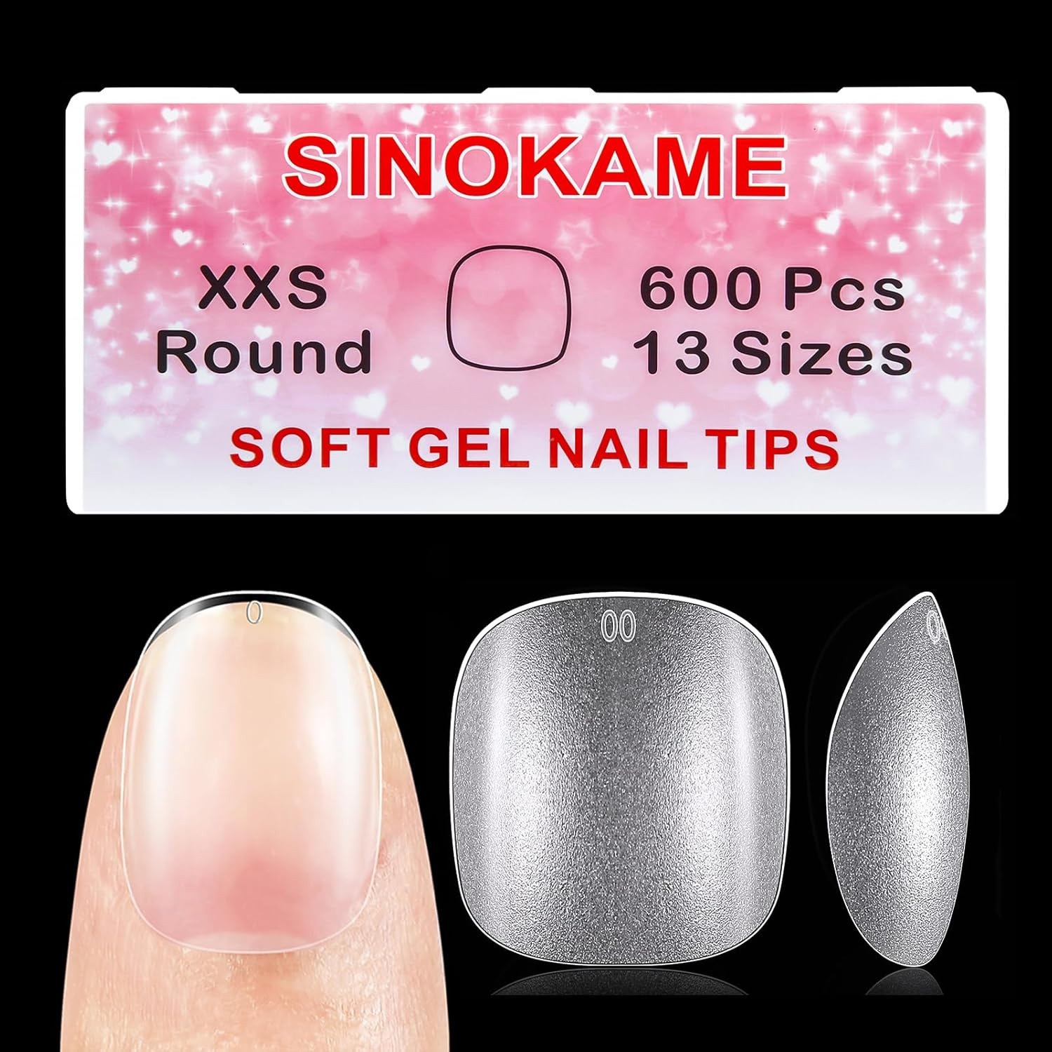 Extra Extra Short round Gel Nail Tips, Extra Short Press on Fake Nails Clear Ro