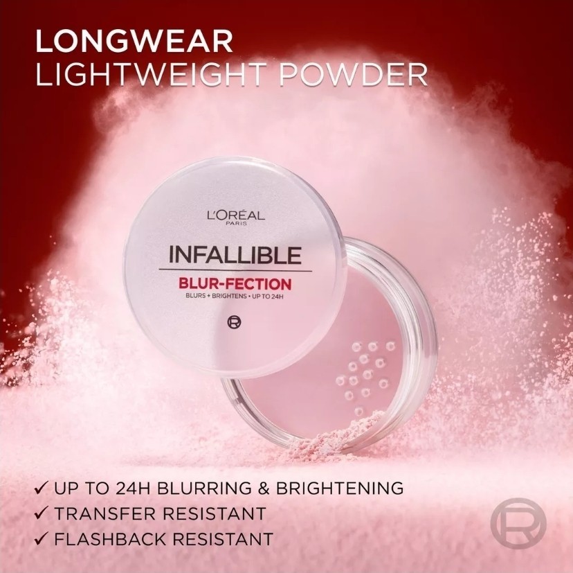 L’Oréal Infallible Blur-Fection Loose Setting Powder 10 Light Pink NEW