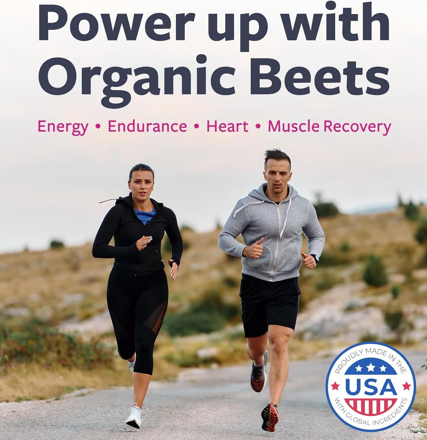 USDA Organic Beet Root Powder 1350mg Beets Per Serving, Black Pepper, 60 ct