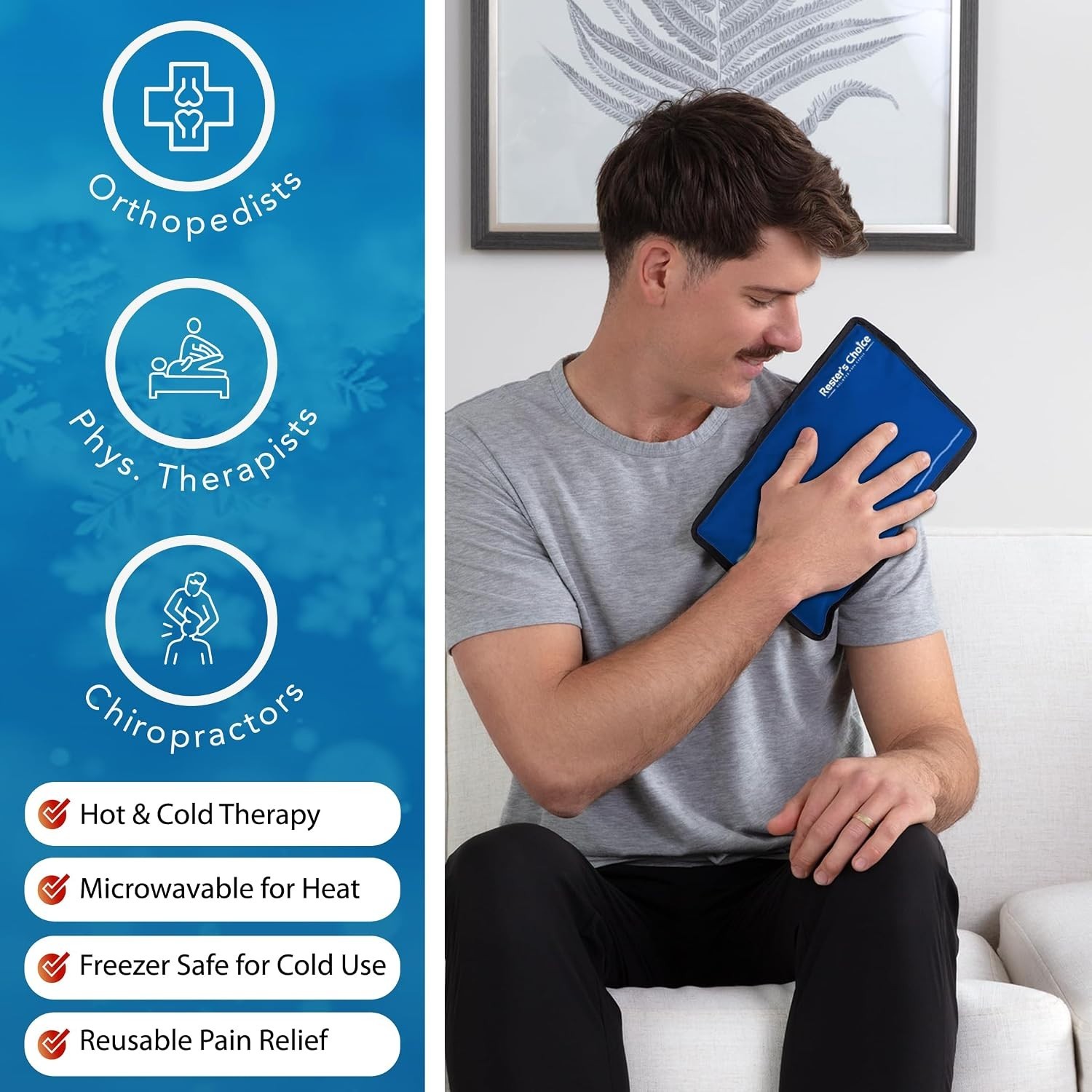 Extra Flexible 7×12 Gel Ice Pack – Leak-Proof Cold Therapy for Swelling Relief
