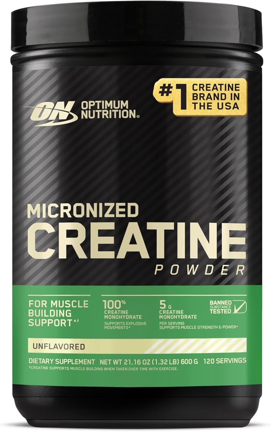 Micronized Creatine Monohydrate Powder, Unflavored, 120 Servings, 600 Grams P…