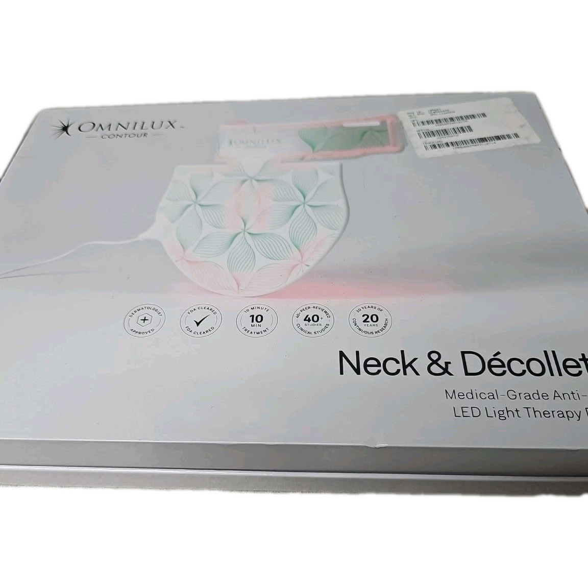 Omnilux Contour Neck & Decollete Lines Wrinkles Natural Red Light Therapy Device