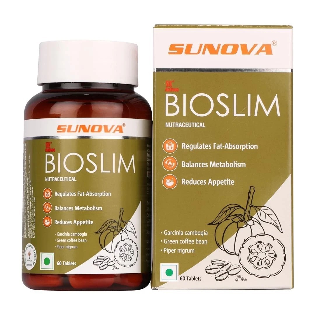 Bioslim by Sunova – 60 Herbal Tablets for Fat Burn & Metabolism Support