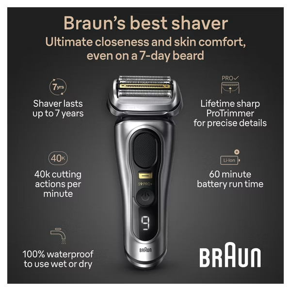 Braun Series 9 9517s PRO+ Electric Razor for Men Wet & Dry Electric Razor Shaver