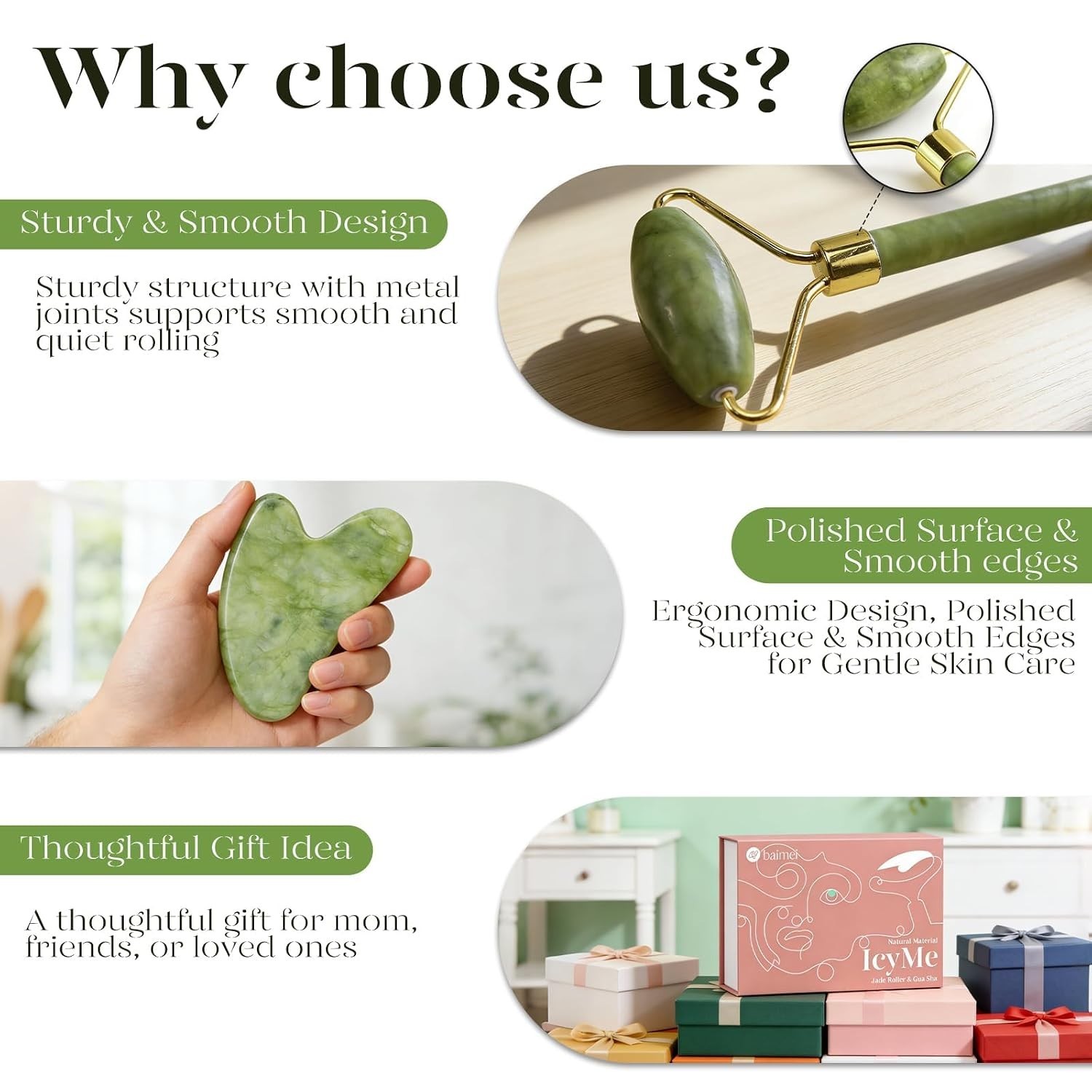 Portable Jade Roller & Gua Sha Set – Effortless Skincare & Puffiness Relief