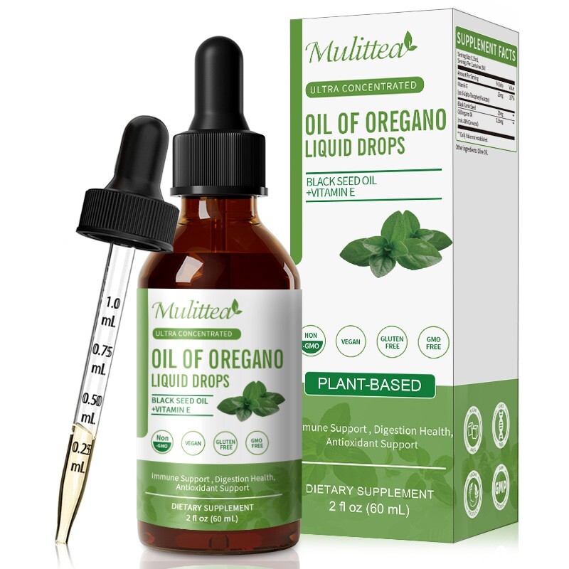 Oil of Oregano with Black Seed Oil & Vitamin Drops Carvacrol Immue Support