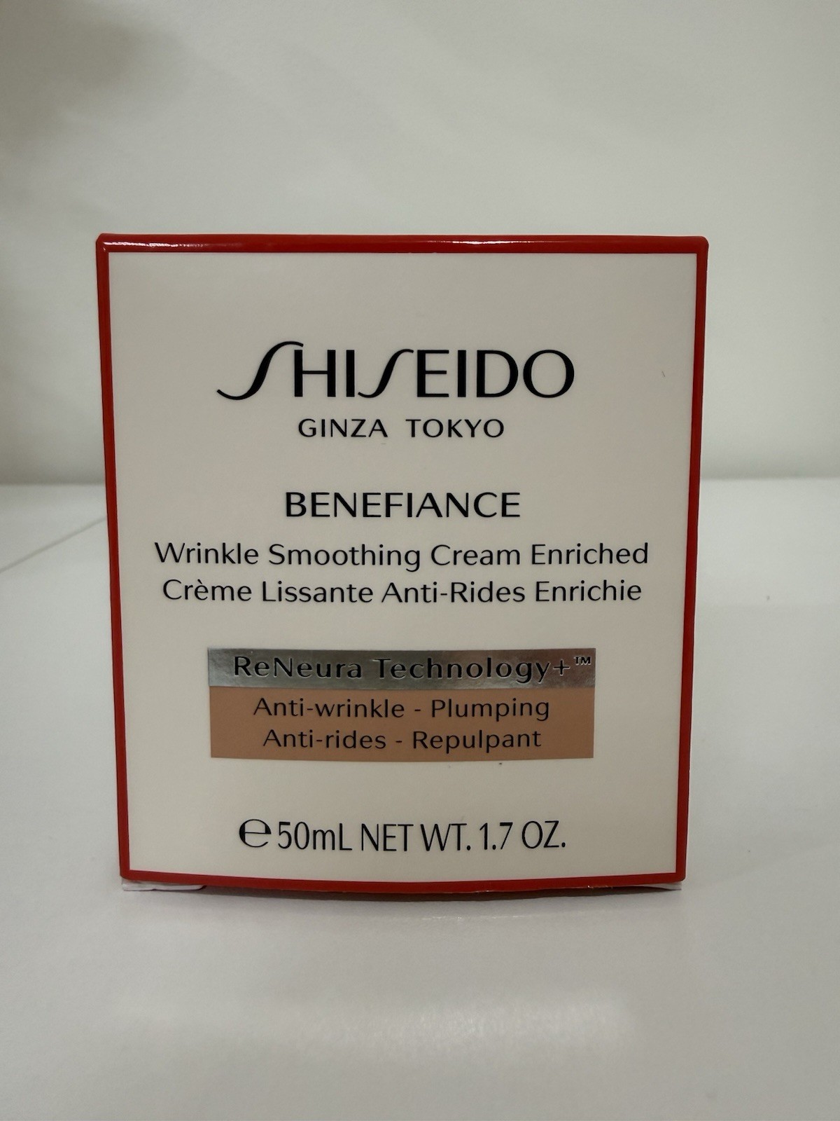 Shiseido Benefiance Wrinkle Smoothing Cream Enriched 50ml 1.7oz New In Box