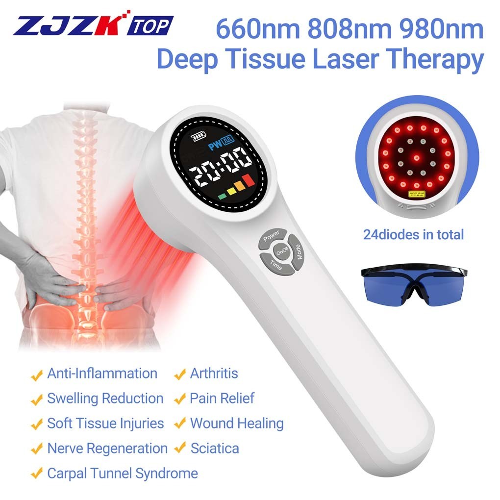 1760mW LLLT Laser Therapy Device 660/810/980nm for Muscle, Nerve & Joint Pain