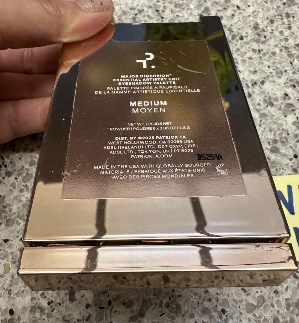Patrick Ta Major Dimension Essential Artistry Edit Eyeshadow Palette MEDIUM NEW