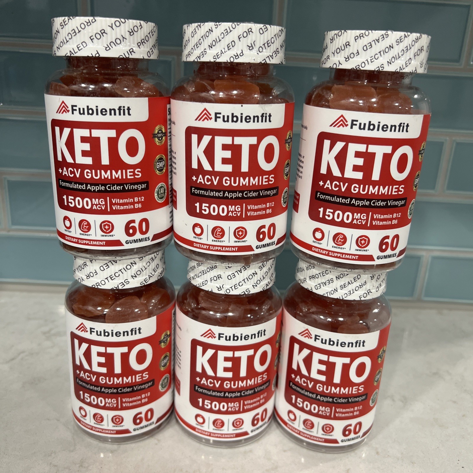 6CT Sugar Control Keto ACV Gummies 1500MG Vitamin 360 Gummies BNEW Sealed