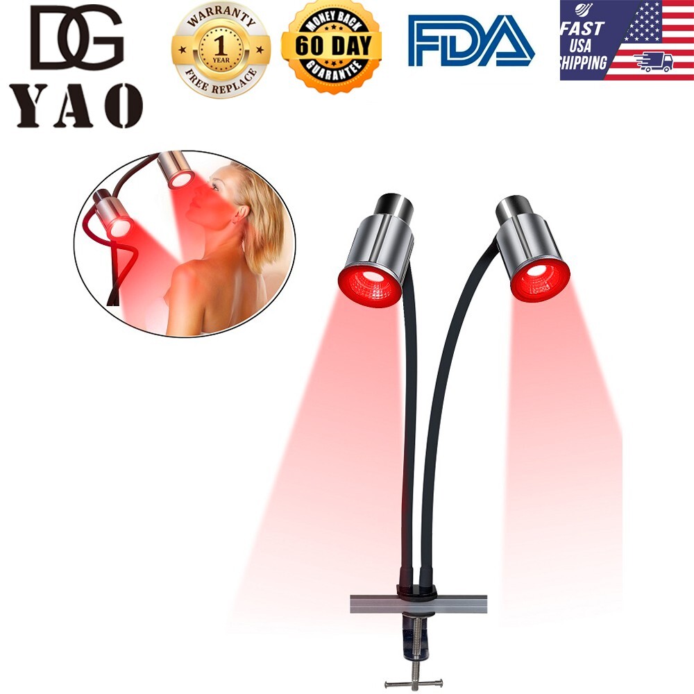 Infrared Lamp Therapy Red Light 2 LED Lights for Body Muscle Joint Pain Relief