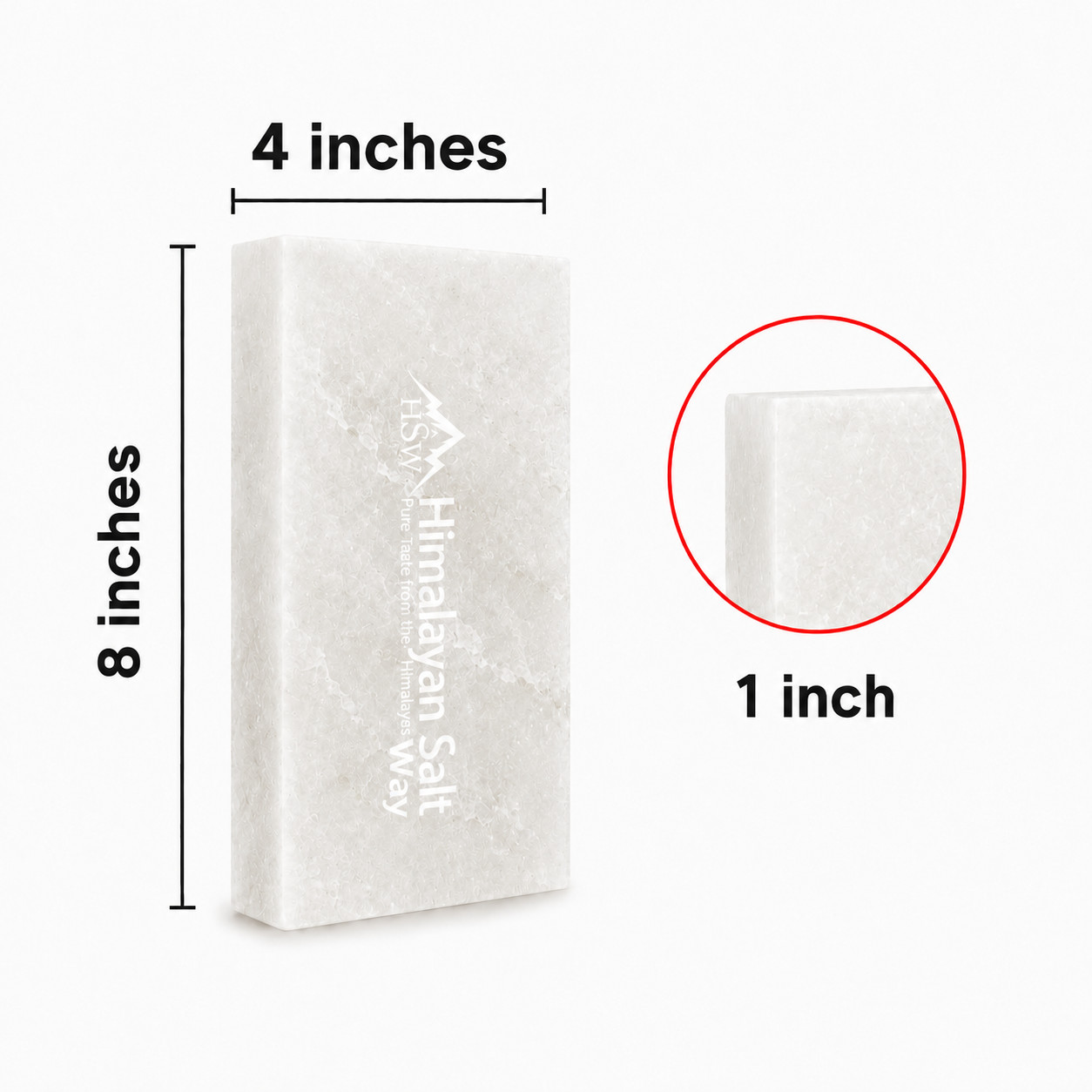 White Himalayan Salt Tiles 8″ x 4″ x 1″ Pack 100 Natural Salt Bricks for Walls