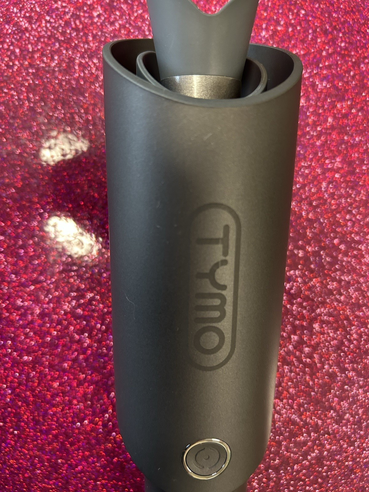 TYMO CurlPro Rotating Curling Iron 1.25 in Ceramic 410°F 3 Settings Black