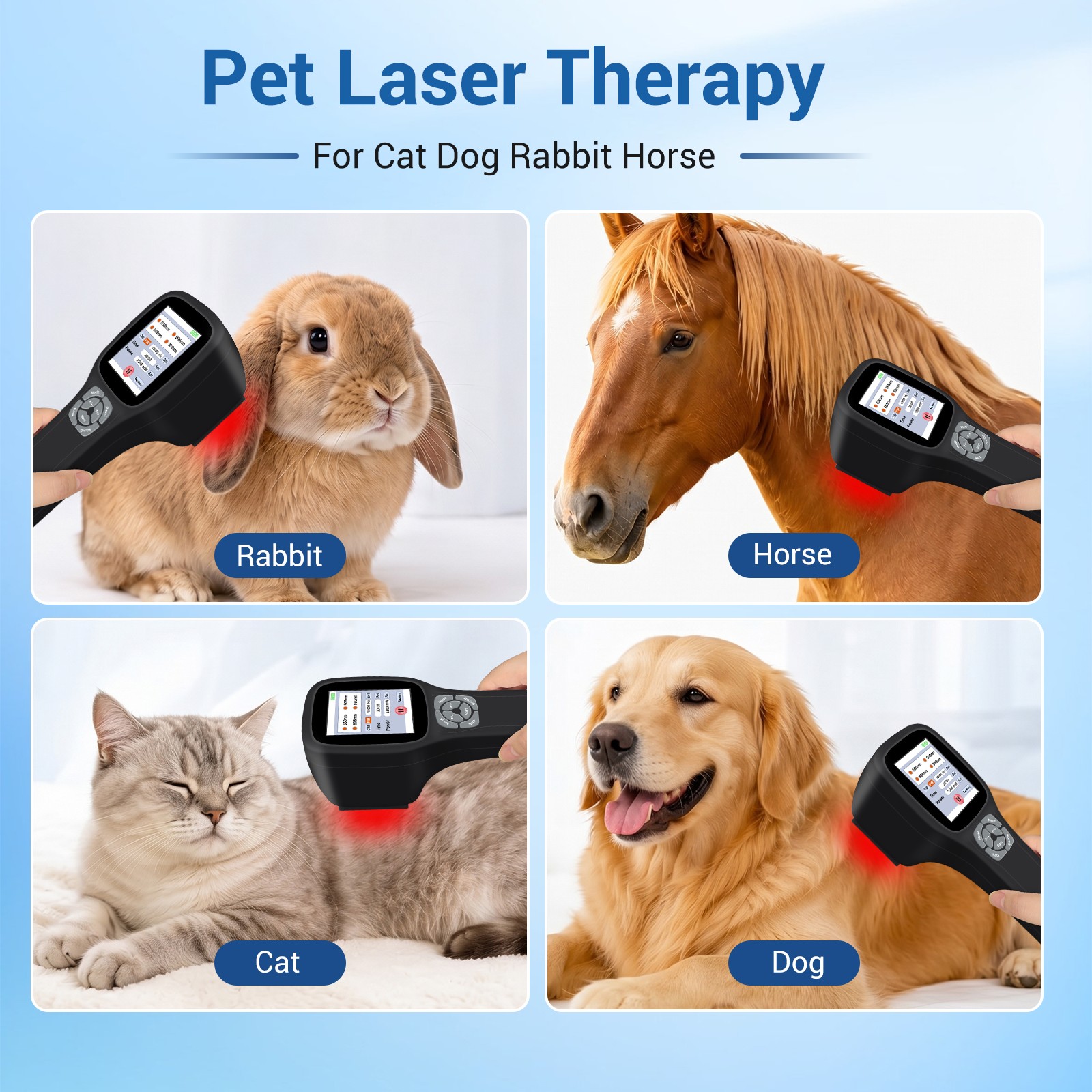 2.5W FourWave Laser Therapy Device Touchscreen 25 Diodes Human & Pet Pain Relief