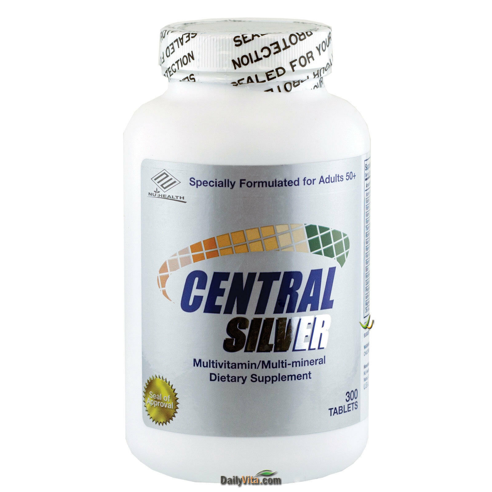 2 x NuHealth Complete Central Silver Senior Multivitamin 300 Tablets