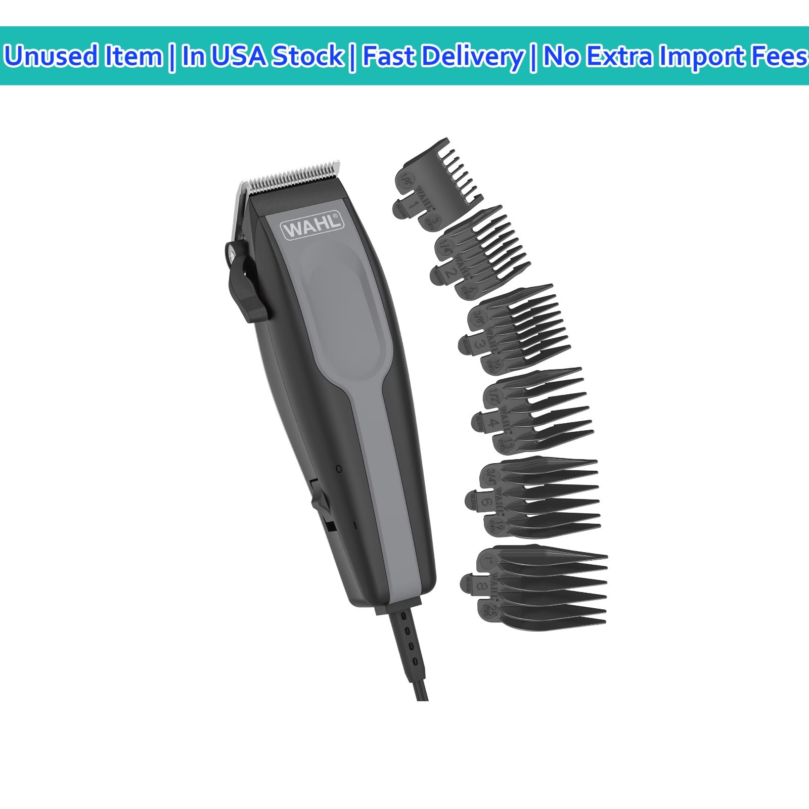 Wahl Sure Cut Hair Clipper Kit 15 Pc Corded Men Women Barber 79449-1001 NEW