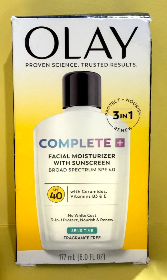Olay Complete Daily Facial Moisturizer SPF 40 6.0 fl oz EXP 09/27 Damaged Box