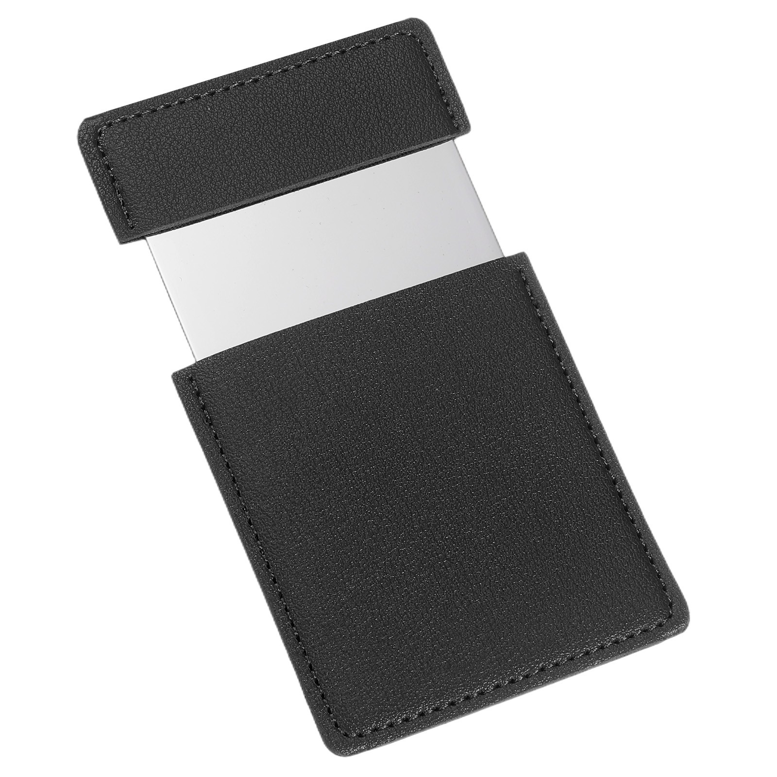 Small Pocket Mirror Travel Mirror Stainless Steel Black 2.44 x 3.74 Inch