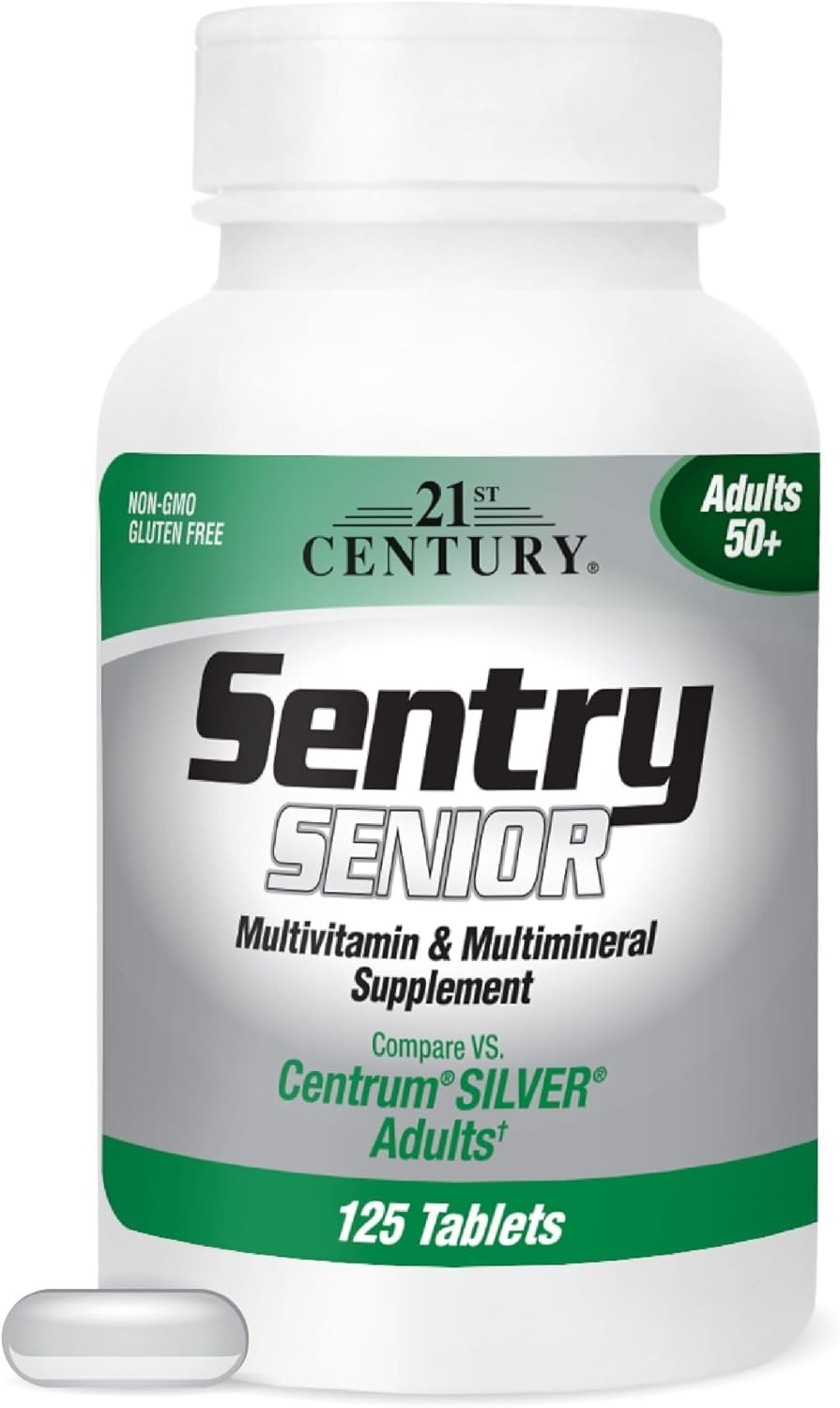 Balanced Vegetarian Multivitamins for Seniors, 125 Count Sentry Senior Tablets