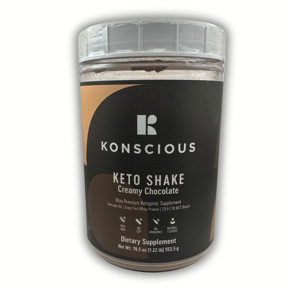 Konscious Keto Shake Chocolate Ketogenic Weight Loss MCT + Whey + Avacado