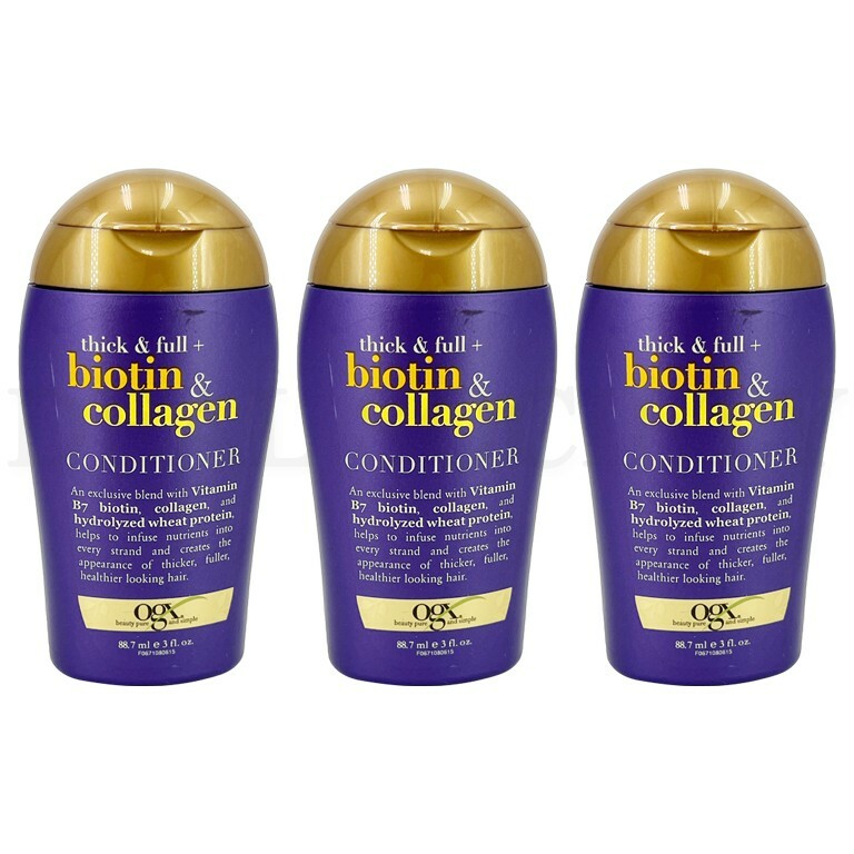 OGX Thick & Full + Biotin & Collagen Conditioner 3 Ounce – Lot of 3