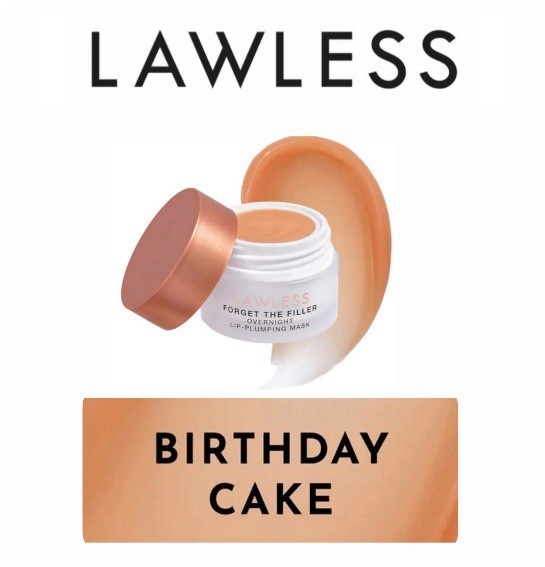 LAWLESS Forget the Filler Overnight Lip Plumping Mask BIRTHDAY CAKE – New in Box