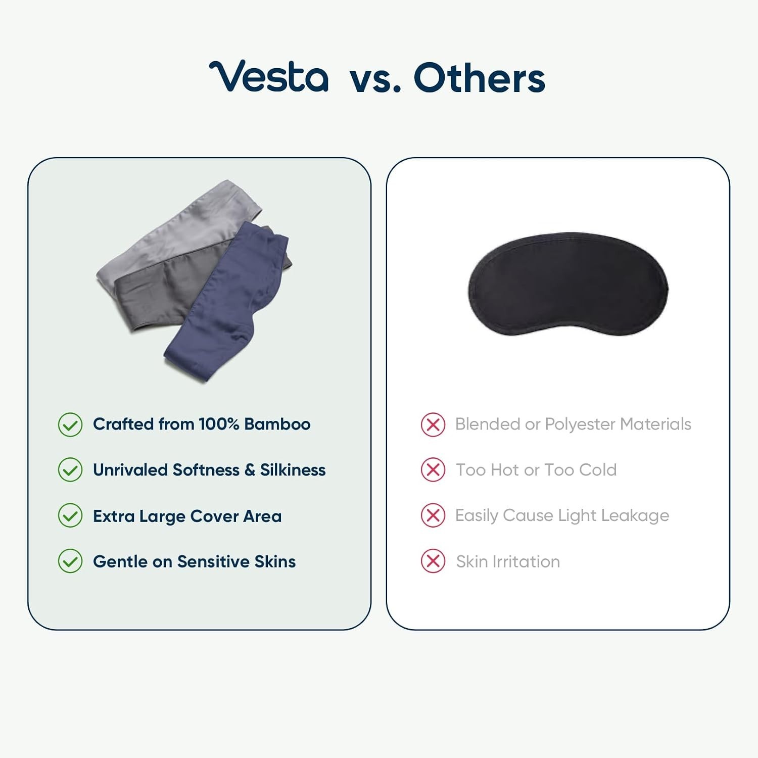 Bamboo Viscose Sleep Mask – Silky Soft & Adjustable