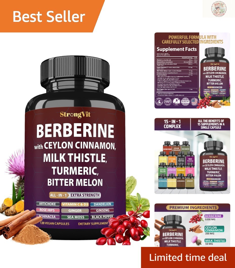 15-in-1 Berberine & Ceylon Cinnamon Complex – Digestive & Immune Support