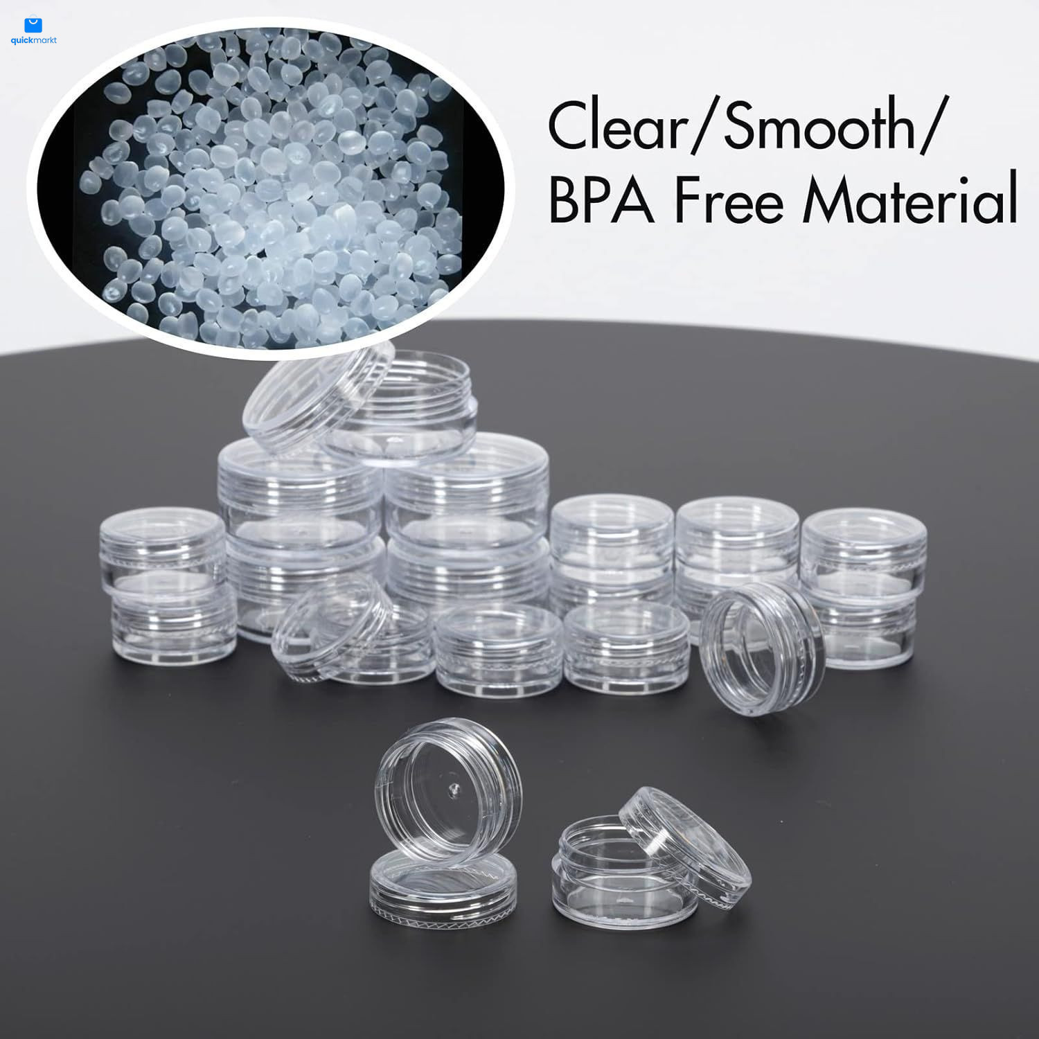 10 Gram Sample Containers, 20 Count Clear, [Other colors not specified]