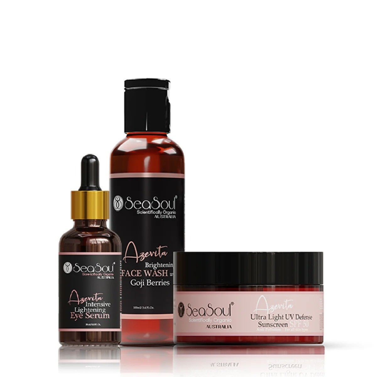 CLEANSE. TARGET DARK CIRCLES. PROTECT. THE AZEVITA FACE CARE COMBO