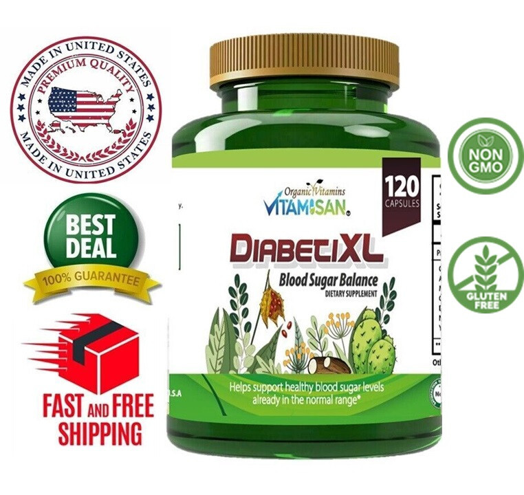 Diabeticxl Natural Blood sugar support 120 caps bitter melon natural control