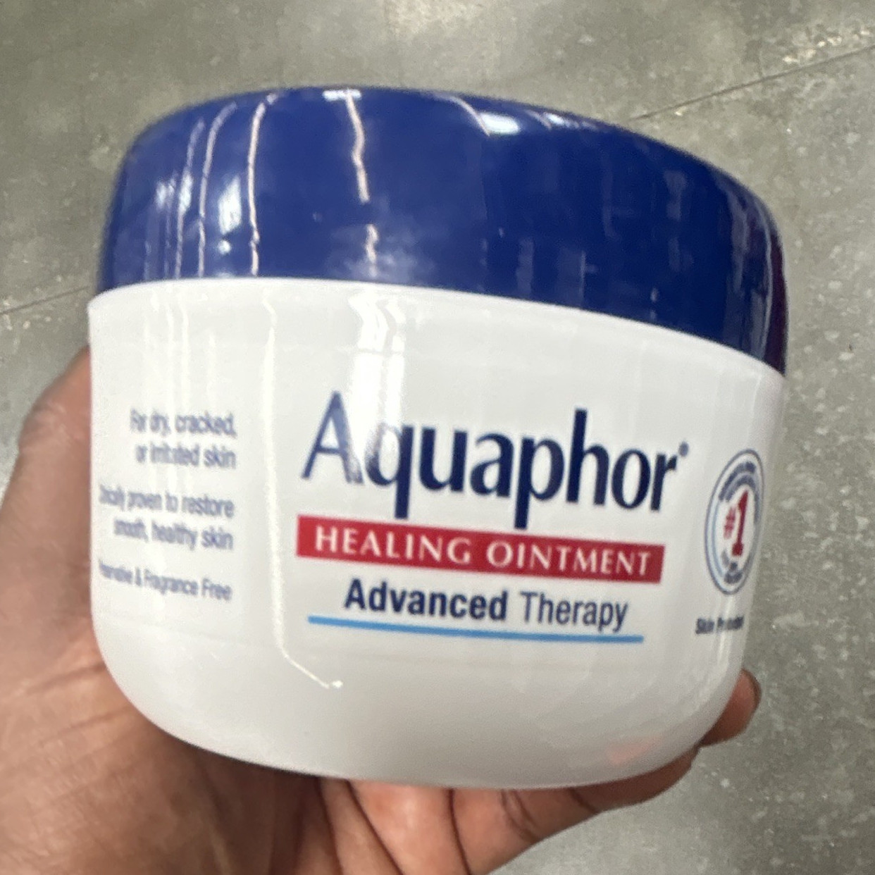 Aquaphor Advanced Therapy Healing Ointment Fragrance Free Petrolatum 41% Jar