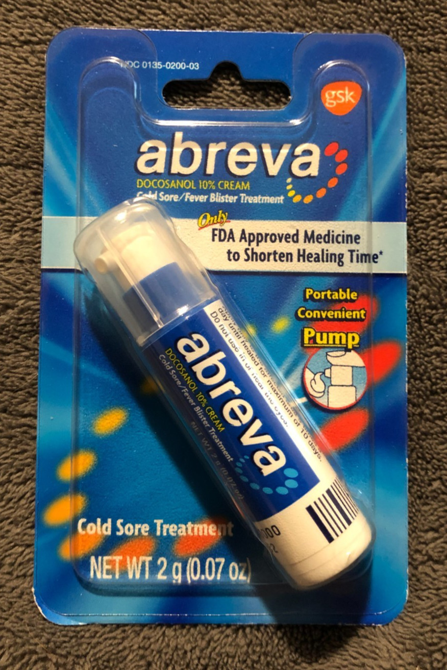 New Abreva 2g Portable Pump Cold Sore Fever Blister Treatment EXP 7/2027
