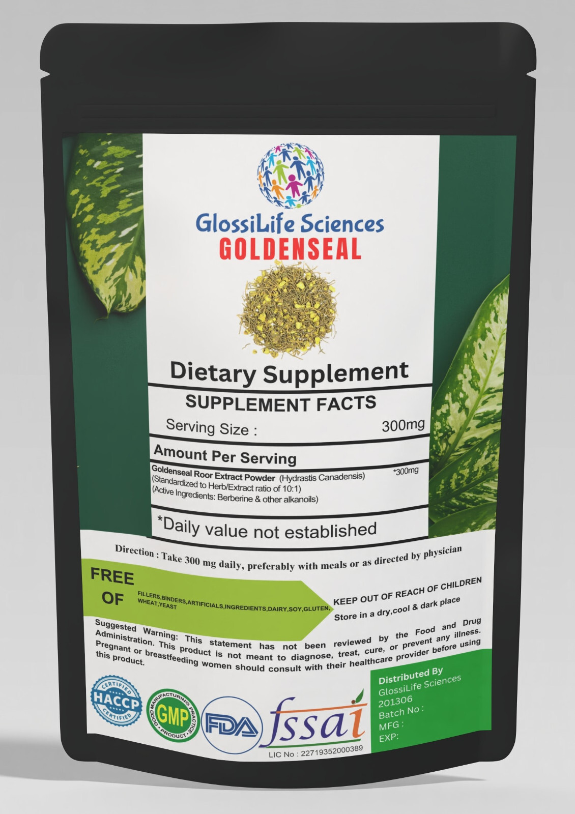 Goldenseal Root 10:1 Extract Powder Hydrastine