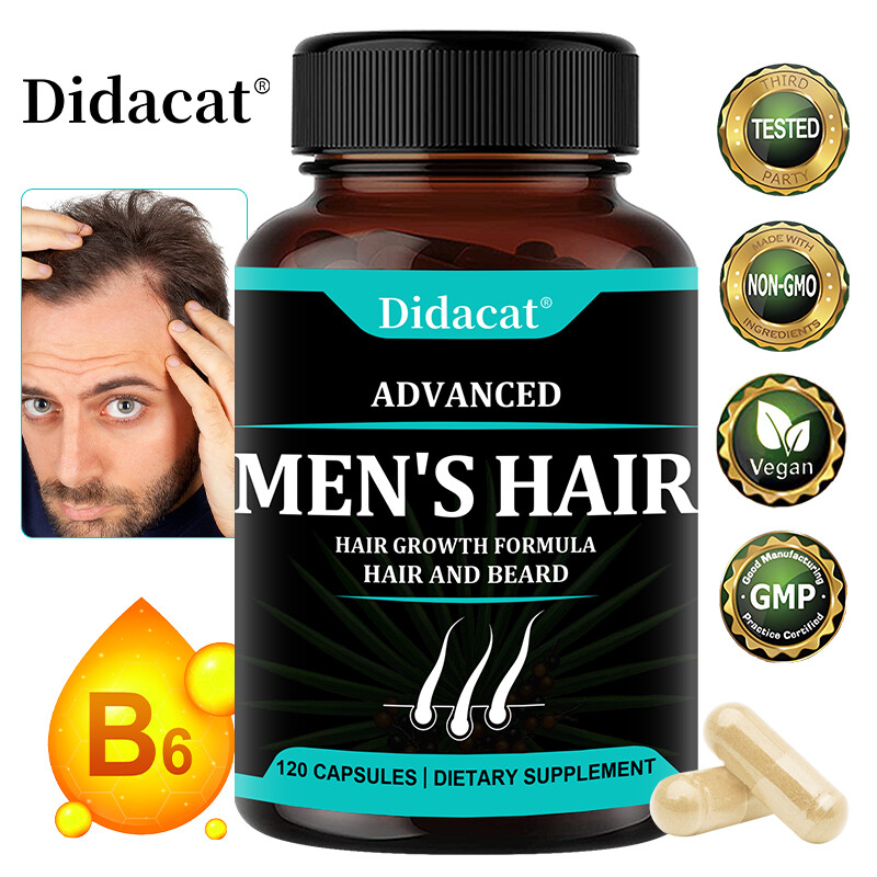 Advanced Hair Growth Formula – DHT Blocker Hair Beard Growth Vitamins for Men