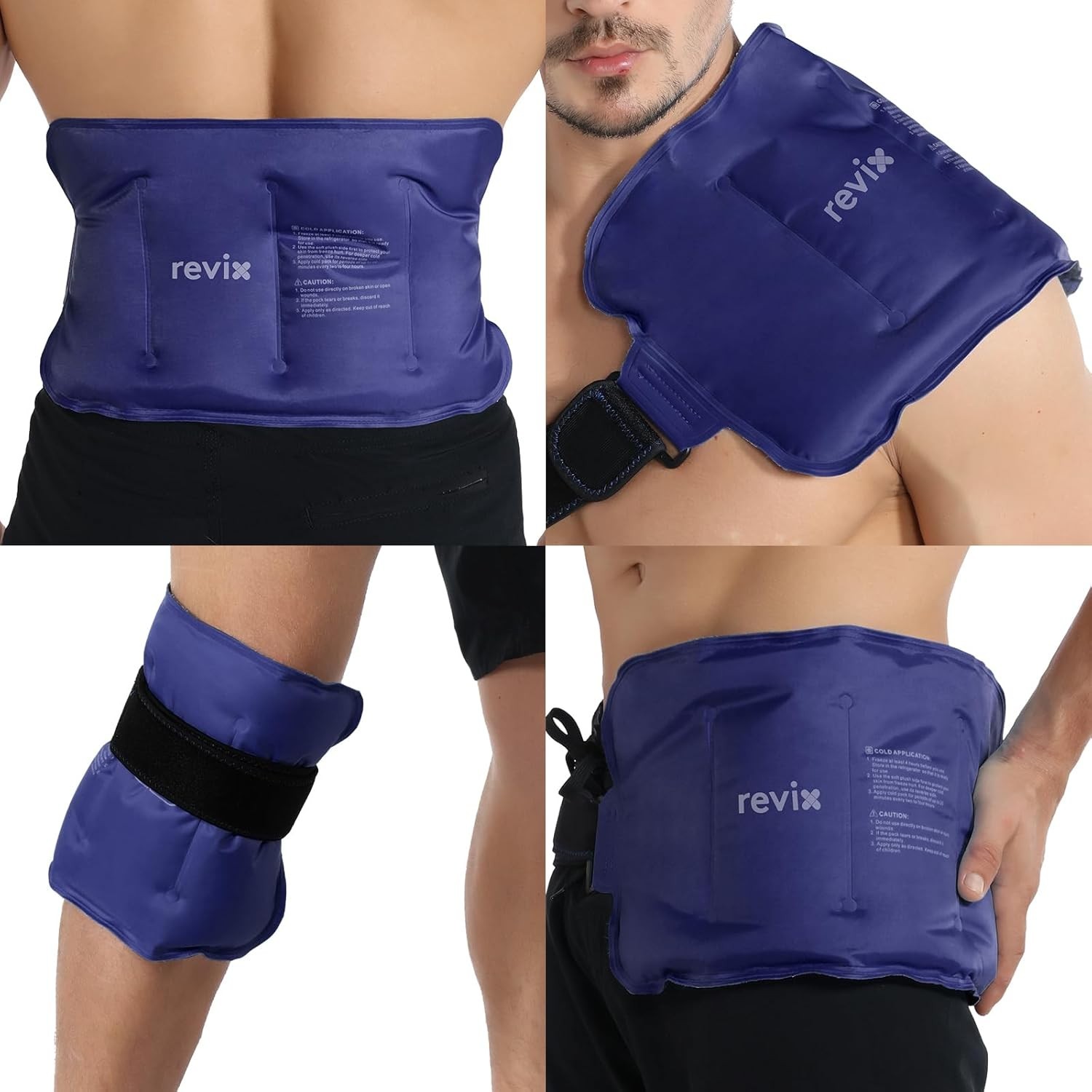 Plush Lined Navy Ice Pack: Versatile Gel Compress for Swelling and Pain Relief