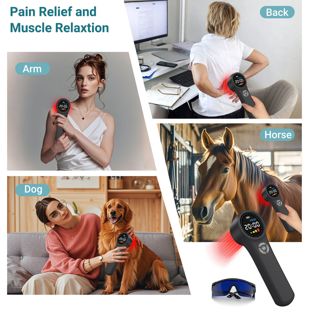 Handheld Laser Therapy Device 660/810/980nm for Muscle Arthritis Pain Treatment