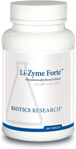 Biotics Research – Li-Zyme Forte (100tabs) Phytochemically Bound Lithium