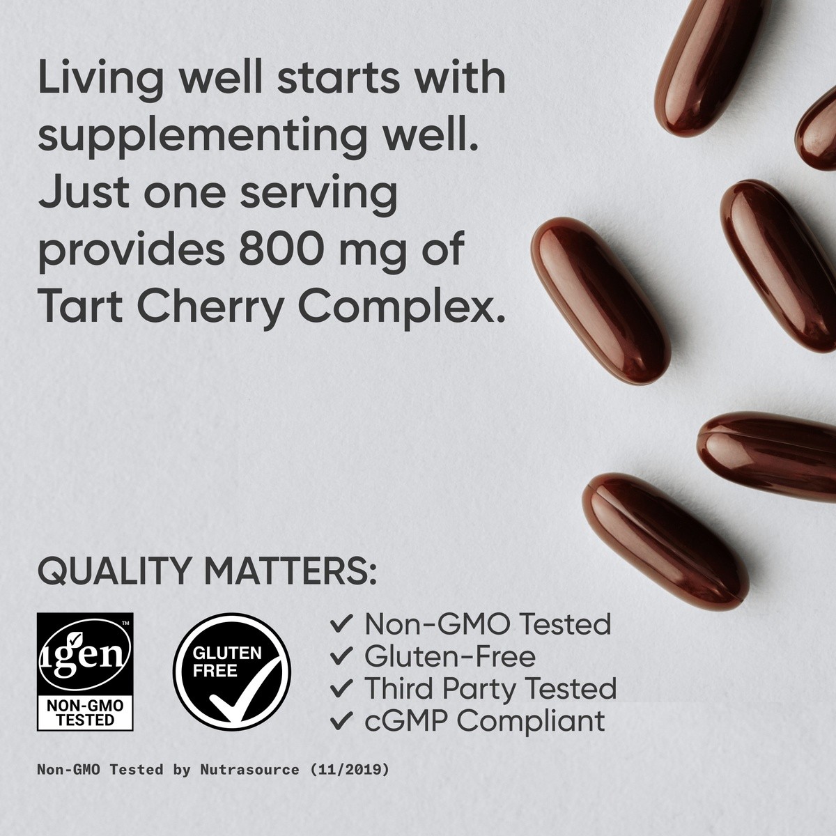 Tart Cherry Complex from Montmorency Cherries Non-GMO Gluten Free (60 Softgels)