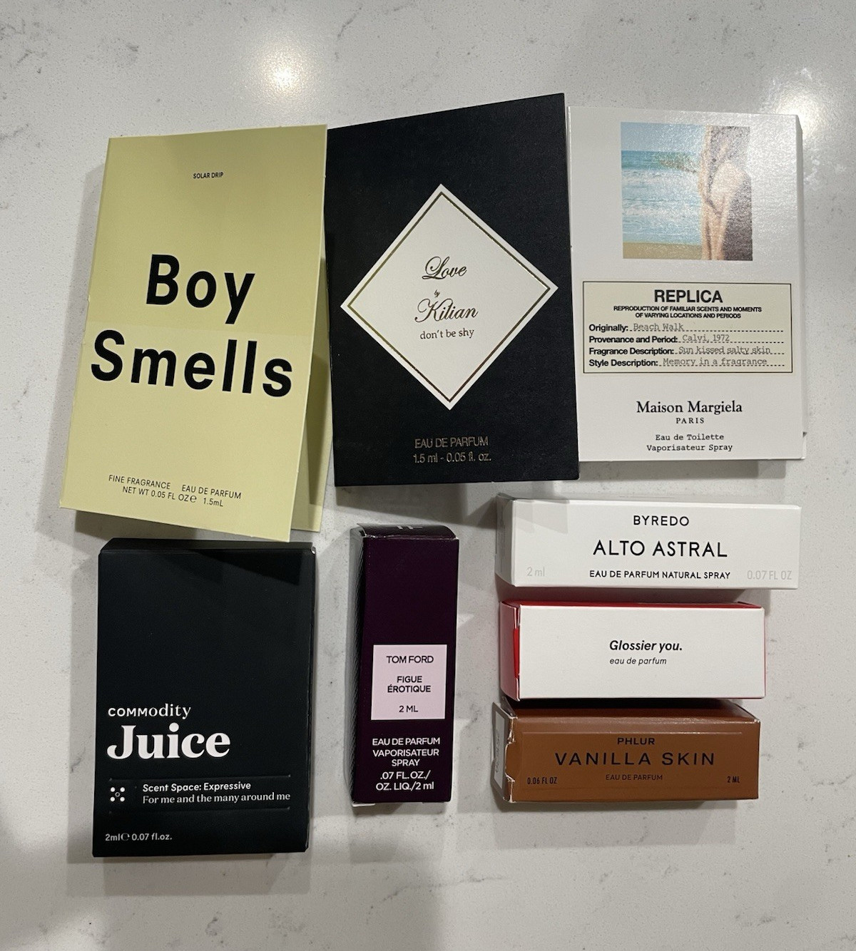 Assorted Fragrance Sample Spray Lot Maison Margiela Byredo Kilian Tom Ford